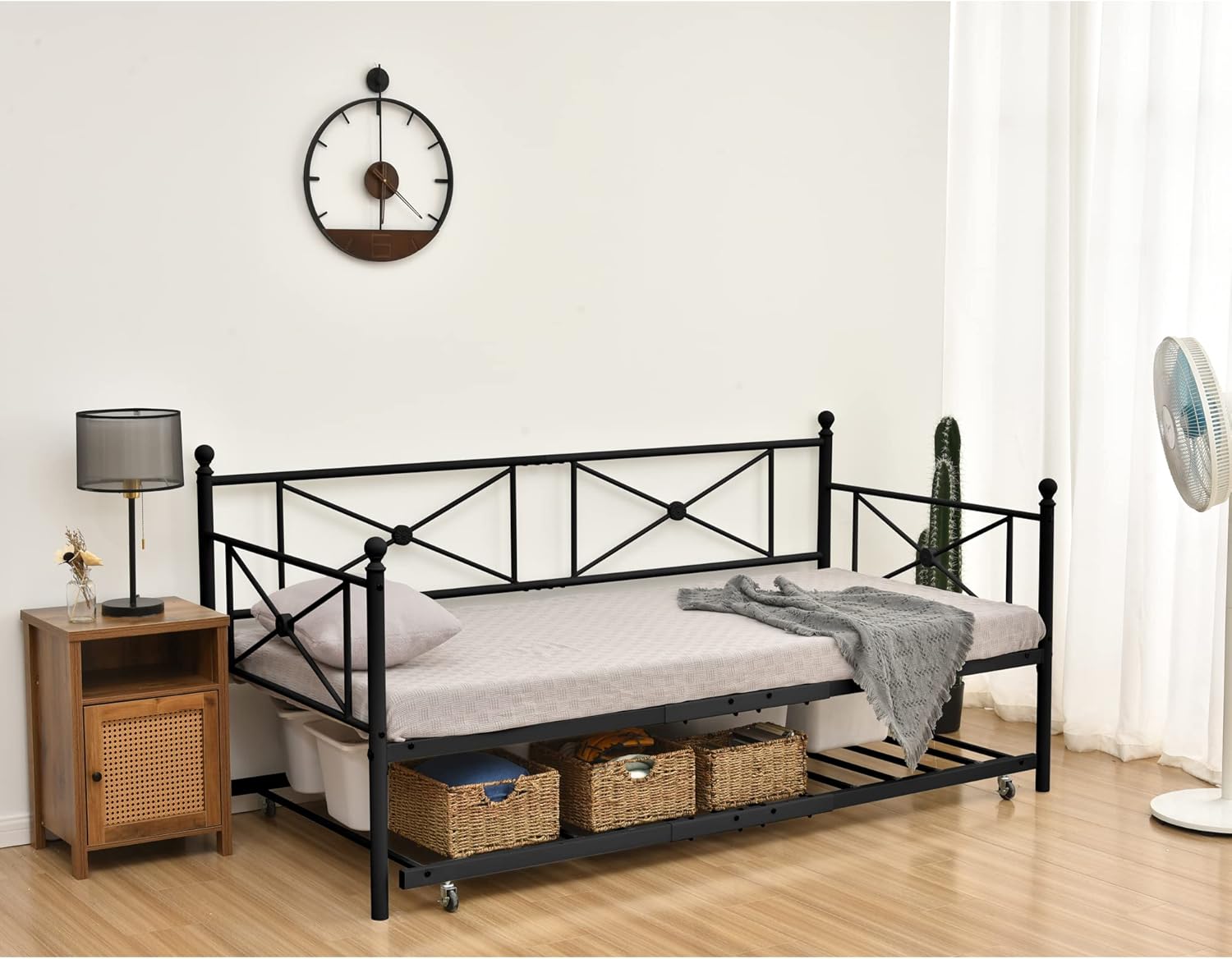 ベッド☆ロートアイアン デイベッド シングル フレーム/パイプベッド